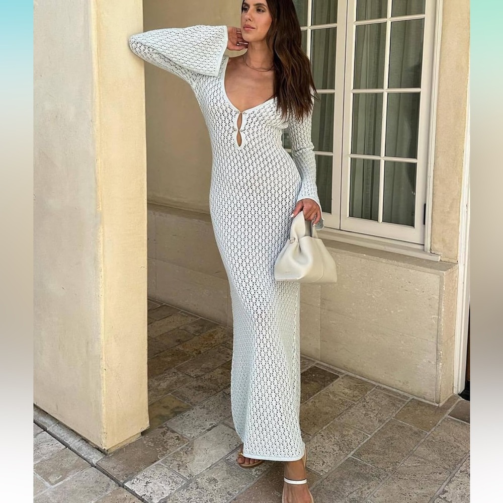 Amazon Women's White Maxi Dress